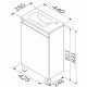 Тумба под раковину AM.PM X-Joy 45 M85AFSX0451WG Белый глянец