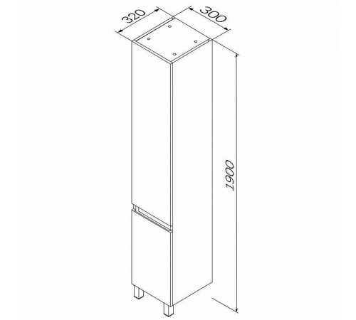 Шкаф пенал AM.PM X-Joy 30 M85ACSR0306WG Белый глянец