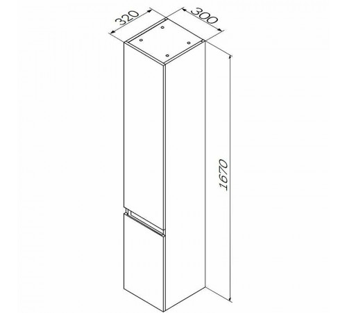 Шкаф пенал AM.PM X-Joy 30 M85ACHR0306WG подвесной Белый глянец