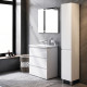 Комплект мебели для ванной AM.PM Gem S 75 BK91GF Белый со смесителем для раковины и аксессуарами