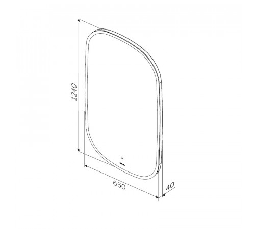 Зеркало AM.PM Func 65 M8FMOX0651WGH с подсветкой с ИК-сенсорным выключателем