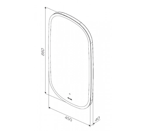 Зеркало AM.PM Func 45 M8FMOX0451WGH с подсветкой с ИК-сенсорным выключателем