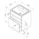 Тумба под раковину AM.PM Func 60 M8FFUX0601OF подвесная Дуб крафт