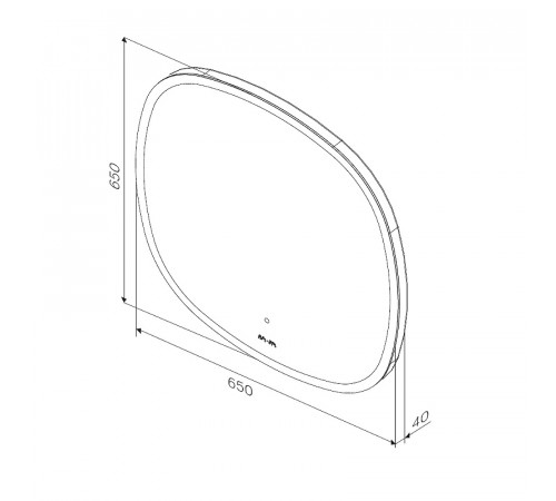 Зеркало AM.PM Func 65 M8FMOX0651WGS с подсветкой с ИК-сенсорным выключателем