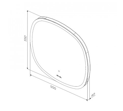 Зеркало AM.PM Func 55 M8FMOX0551WGS с подсветкой с ИК-сенсорным выключателем
