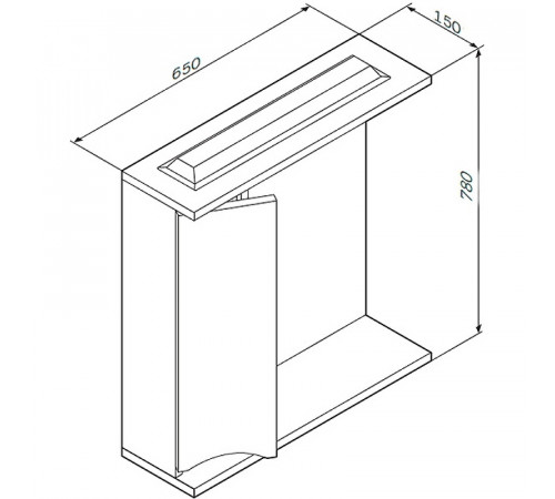 Зеркало со шкафом AM.PM Like 65 L M80MPL0651WG с подсветкой Белый