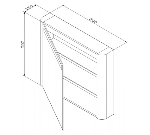 Зеркальный шкаф AM.PM Sensation 80 M30MCR0801NF Орех