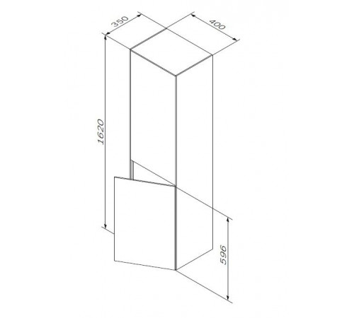 Шкаф пенал AM.PM Inspire V2.0 40 M50ACHX0406GM Графит матовый