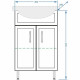 Тумба под раковину Stella Polar Концепт 55 SP-00000045 Белая