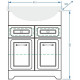 Тумба под раковину Stella Polar Кармела 65 SP-00000173 Ольха белая