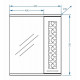 Зеркало со шкафом Stella Polar Ванда 60/С SP-00000199 с подсветкой Белое