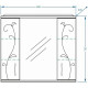 Зеркало со шкафом Stella Polar Фантазия 80 SP-00000226 с подсветкой Белое
