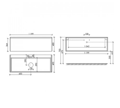 Тумба под раковину Sancos Stone 120 ST120SV подвесная Statuario White