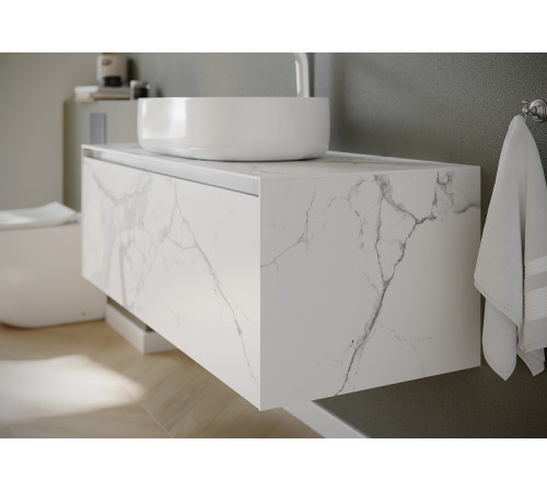 Тумба под раковину Sancos Stone 120 ST120SV подвесная Statuario White