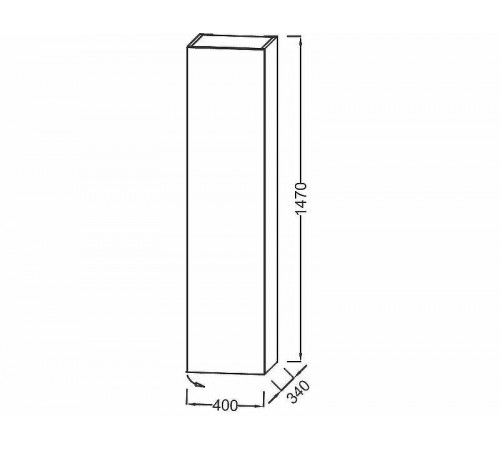 Шкаф пенал Jacob Delafon 40 R EB1850D-N18 подвесной Белый глянец