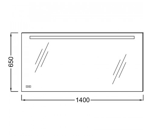 Зеркало Jacob Delafon 140 EB1165-NF с подсветкой с часами, подогревом и ИК-выключателем