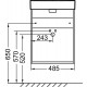 Тумба под раковину Jacob Delafon Odeon Rive Gauche 50 L EB2581G-R9-E10 подвесная Квебекский дуб