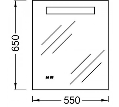 Зеркало Jacob Delafon Rythmik Formilia 55 EB1158-NF с подсветкой с часами, подогревом и ИК-выключателем