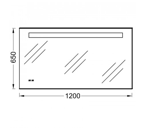 Зеркало Jacob Delafon Formilia 120 EB1163-NF с подсветкой и подогревом с сенсорным выключателем и часами