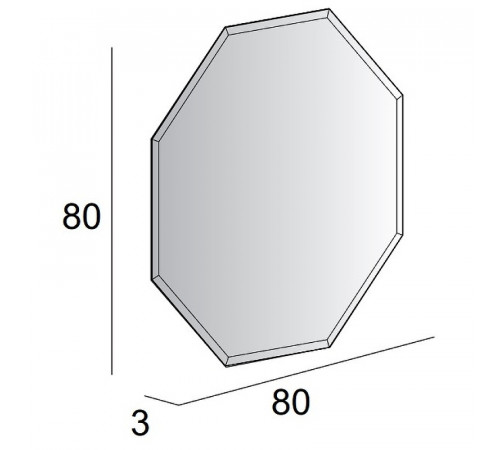 Зеркало Cezares 80 45079 с подсветкой многоугольное