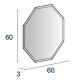 Зеркало Cezares 60 45078 с подсветкой многоугольное