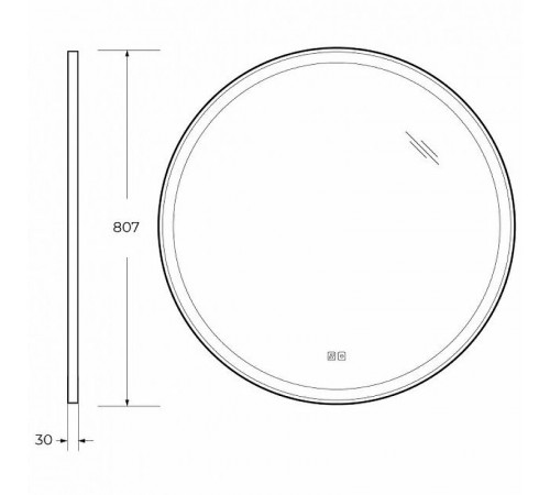 Зеркало Cezares Cadro 80 CZR-SPC-CADRO-800-LED-TCH-WARM с подсветкой с сенсорным выключателем и подогревом