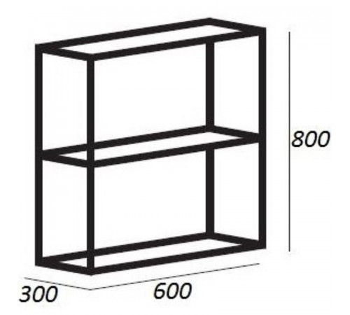 Полка Cezares Cadro 60 CADRO-60/30/80-2C-SO-MET-ST Черная матовая