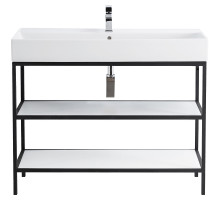 Консоль под раковину Cezares Cadro 80 CADRO-80/46/73-2C-PIA-MET-ST Черная матовая