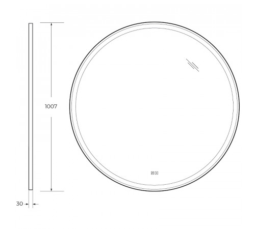 Зеркало Cezares Cadro 100 CZR-SPC-CADRO-1000-LED-TCH-WARM с подсветкой с сенсорным выключателем и подогревом