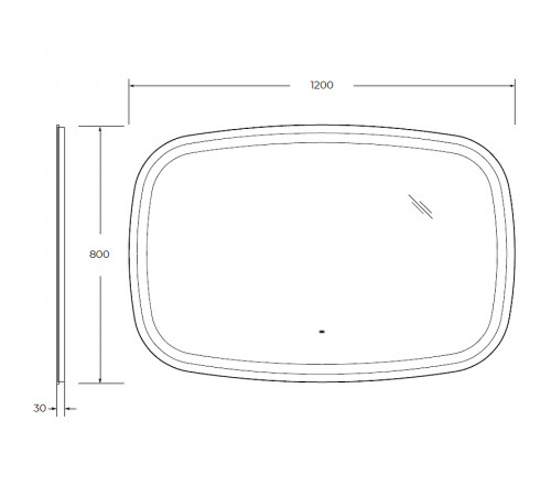 Зеркало Cezares Molveno 120 CZR-SPC-MOLVENO-1200-800-MOVс подсветкой с сенсорным выключателем и датчиком движения