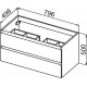 Тумба под раковину Cezares Molveno 80 MOLVENO-80-2C-SO-LB подвесная Legno Bianco