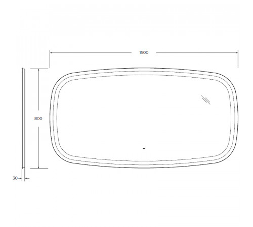 Зеркало Cezares Molveno 150 CZR-SPC-MOLVENO-1500-800-MOV с подсветкой с сенсорным выключателем и датчиком движения