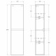 Шкаф пенал Cezares Molveno 40 MOLVENO-1600-2A-SC-LB подвесной Legno Bianco