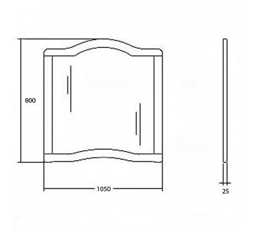 Зеркало Cezares Paolina 100 PA-DUE/03.02 Ciliegio Anticato