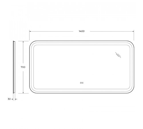 Зеркало Cezares Stylus 140 CZR-SPC-STYLUS-1400-700-TCH-WARM с подсветкой с сенсорным выключателем и подогревом
