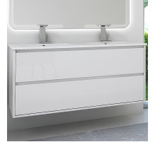 Тумба под раковину Cezares Glass 120 41809 подвесная Bianco Lucido