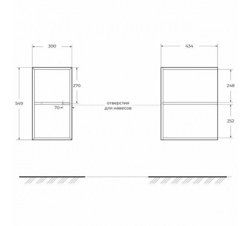 Полка Cezares Elettra 30 55529 Bianco opaco