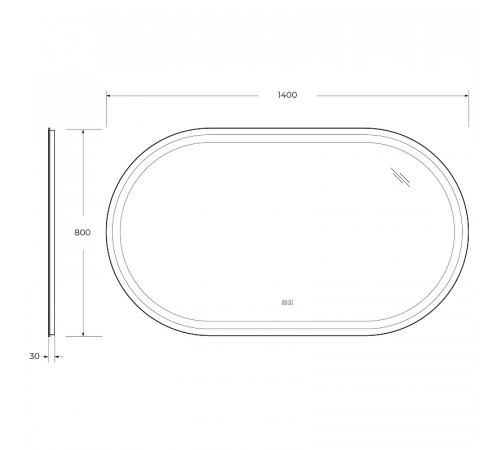 Зеркало Cezares Giubileo 140 CZR-SPC-GIUBILEO-1400-800-TCH-WARM с подсветкой с сенсорным выключателем и подогревом