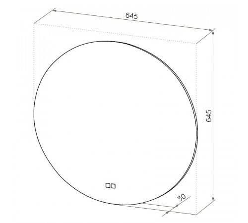 Зеркало Континент Ajour D 645 ЗЛП2292 с подсветкой с сенсорным выключателем с подогревом