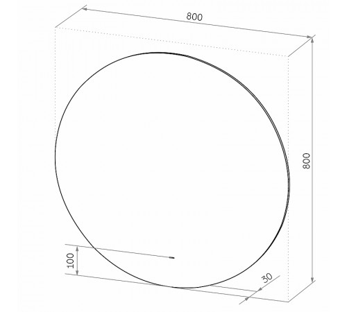 Зеркало Континент Ajour D 800 ЗЛП105 с подсветкой с бесконтактным выключателем