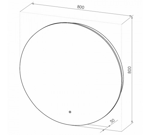 Зеркало Континент Ajour D 800 ЗЛП590 с подсветкой с сенсорным выключателем