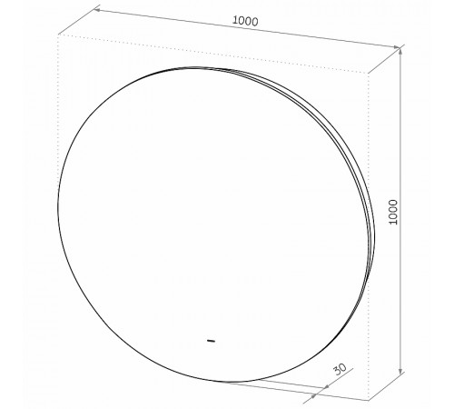 Зеркало Континент Ajour D 1000 ЗЛП2093 с подсветкой с бесконтактным выключателем