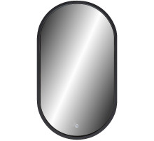 Зеркало Континент Prime 450х800 ЗЛП2199 с подсветкой Черное с сенсорным выключателем