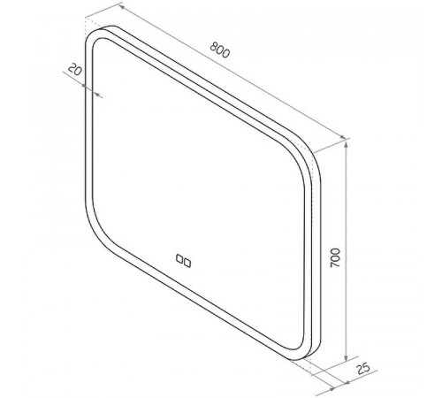 Зеркало Континент Demure 800х700 ЗЛП288 с подсветкой с сенсорным выключателем с подогревом