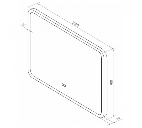 Зеркало Континент Demure 1000х700 ЗЛП1134 с подсветкой с сенсорным выключателем с подогревом