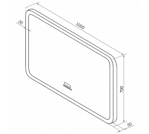 Зеркало Континент Demure 1000х700 ЗЛП259 с подсветкой с многофункциональной панелью