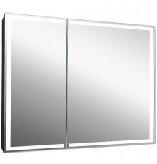 Зеркальный шкаф Континент Mirror Box black Led 100 МВК051 с подсветкой Черный