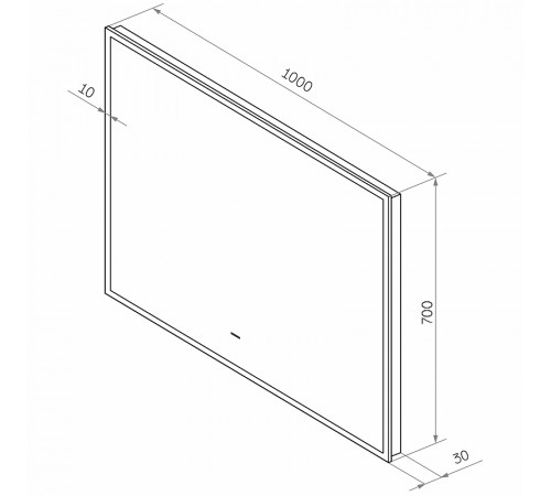 Зеркало Континент Amer 1000х700 ЗЛП1523 с подсветкой с бесконтактным выключателем