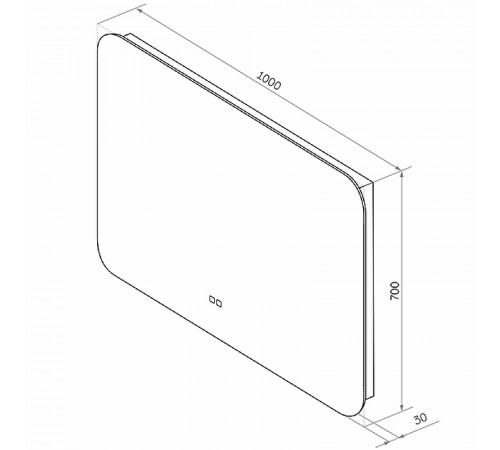 Зеркало Континент Burzhe 1000х700 ЗЛП2290 с подсветкой с сенсорным выключателем с подогревом