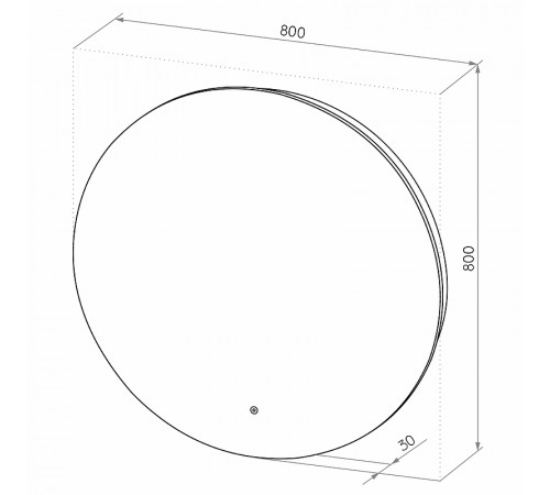 Зеркало Континент Ajour Eco 800х800 ЗЛП2809 с подсветкой с сенсорным выключателем с диммером